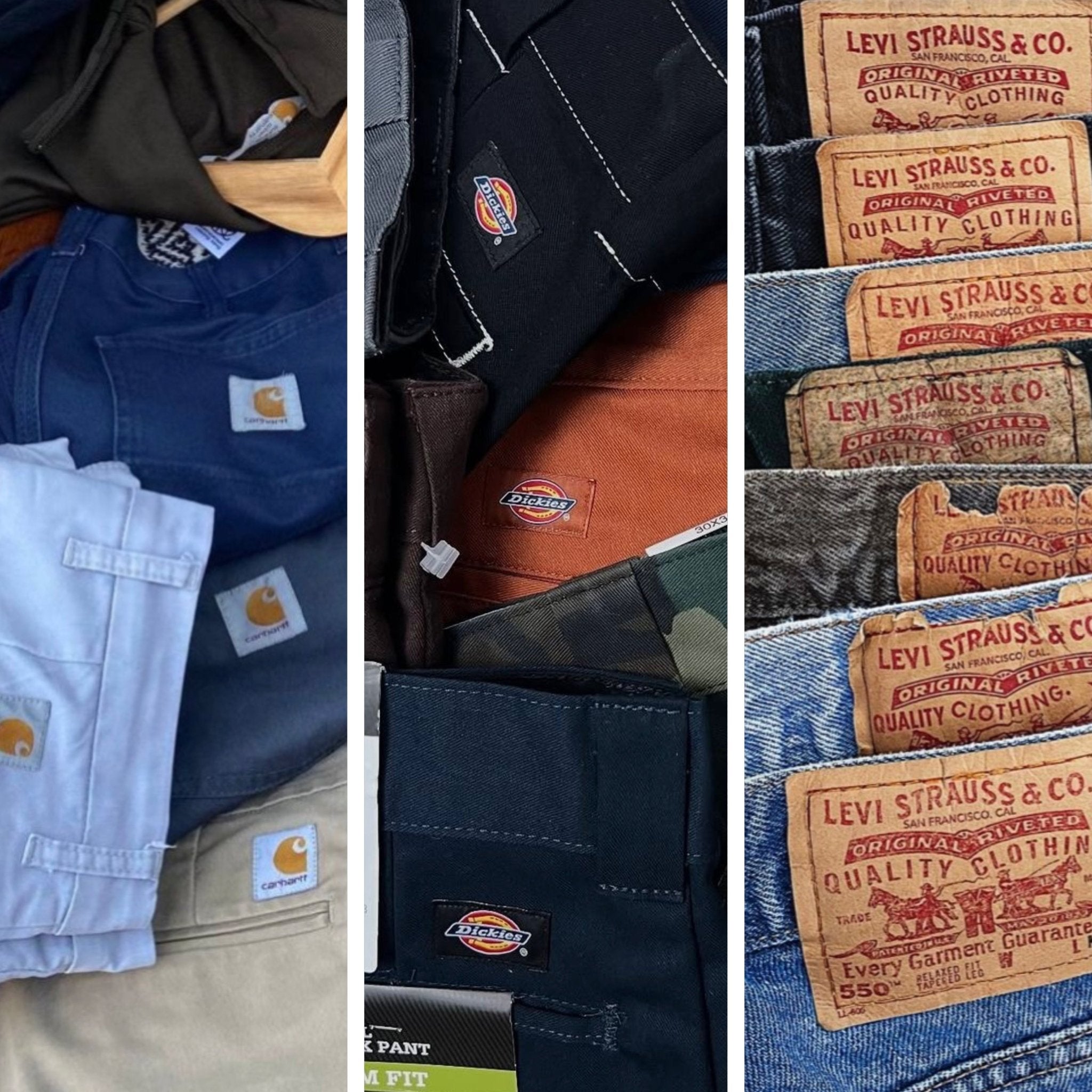 Dodavatelé Carhartt&Dickies&Levi's - kompletní sortiment - znackovej